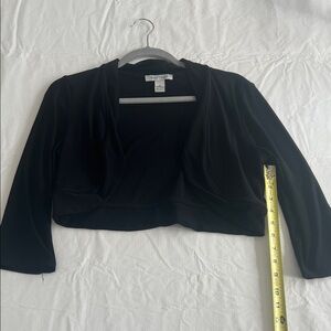 White House Black Market Black Crop jacket Top